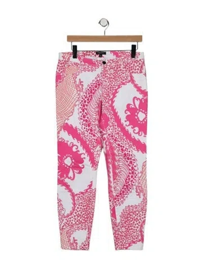 Pre-owned Etcetera Mid-rise Straight Leg Jeans In Pink