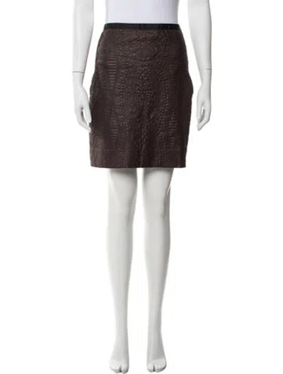 Pre-owned Etcetera Mini Skirt In Brown