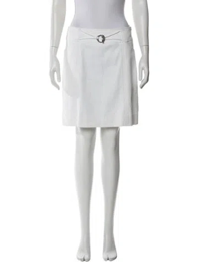 Pre-owned Etcetera Mini Skirt In White