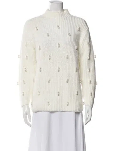 Pre-owned Etcetera Mock Neck Sweater In White