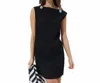 Etcetera Nautical Plisse Jacquard T-shirt Dress In Black In Black