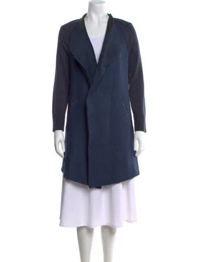 Pre-owned Etcetera Open Front Sweater In Blue