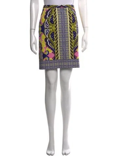 Pre-owned Etcetera Paisley Print Mini Skirt In Multicolor