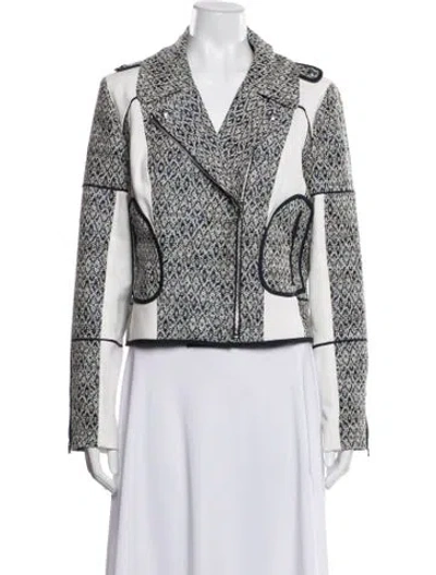 Pre-owned Etcetera Patterned Biker Jacket In Multicolor