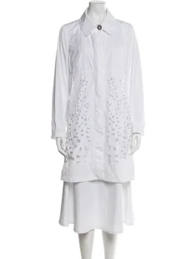 Pre-owned Etcetera Patterned Coat In White