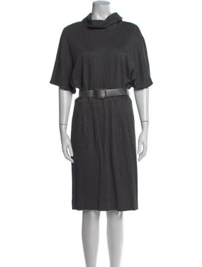 Pre-owned Etcetera Patterned Knee-length Dress In Gray