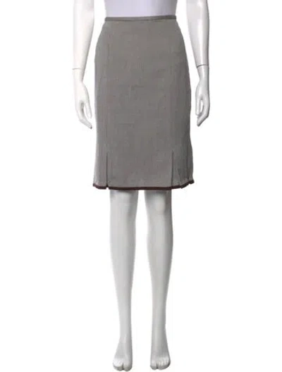Pre-owned Etcetera Patterned Knee-length Skirt In Grey