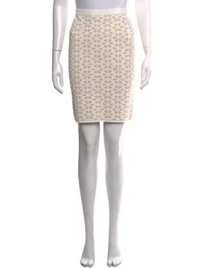 Pre-owned Etcetera Patterned Mini Skirt In Neutrals