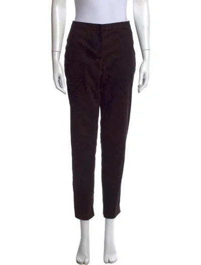 Pre-owned Etcetera Patterned Straight Leg Pants In Black/brown