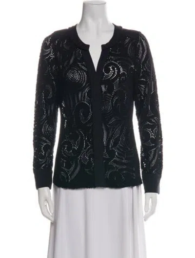 Pre-owned Etcetera Patterned V-neck Top In Multi