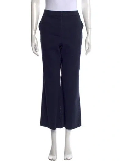 Pre-owned Etcetera Patterned Wide Leg Pants In Blue