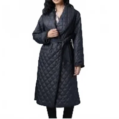 Etcetera Pinnacle Trench Coat In Black In Blue