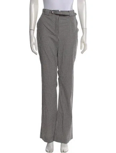 Pre-owned Etcetera Plaid Print Flared Pants W/ Tags In Multi
