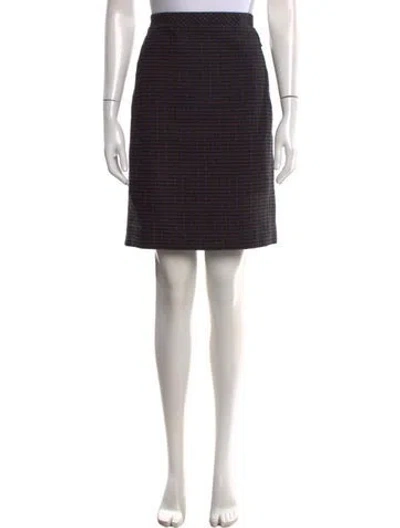 Pre-owned Etcetera Plaid Print Mini Skirt In Black