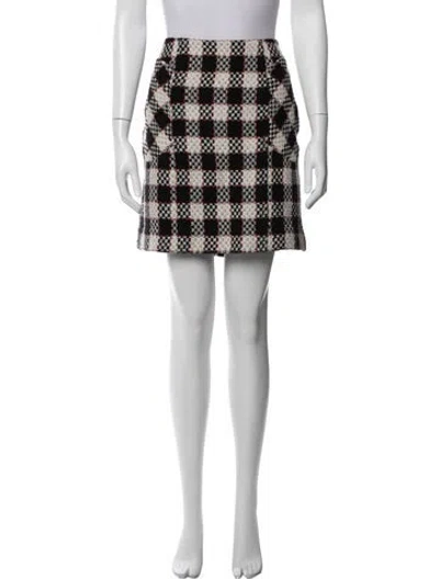 Pre-owned Etcetera Plaid Print Mini Skirt In Multi