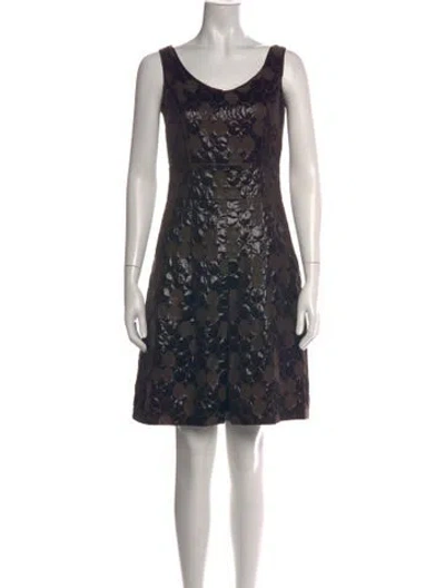 Pre-owned Etcetera Polka Dot Print Mini Dress In Black