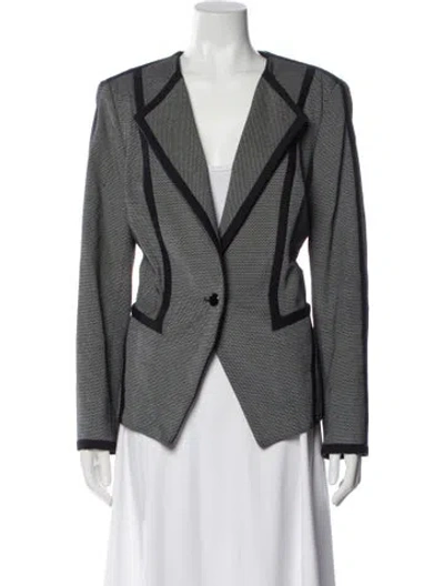 Pre-owned Etcetera Printed Blazer In Gray