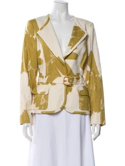 Pre-owned Etcetera Printed Blazer In Neutral