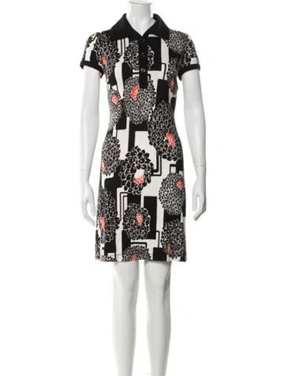 Pre-owned Etcetera Printed Knee-length Dress In Black