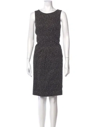 Pre-owned Etcetera Printed Knee-length Dress In Gray