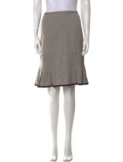 Pre-owned Etcetera Printed Knee-length Skirt In Gray