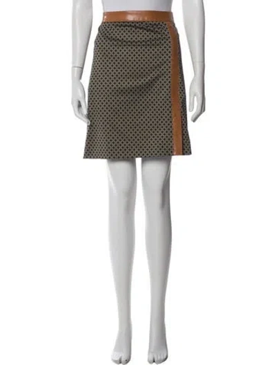 Pre-owned Etcetera Printed Knee-length Skirt In White