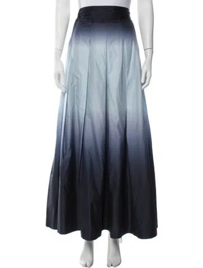 Pre-owned Etcetera Printed Long Skirt In Blue