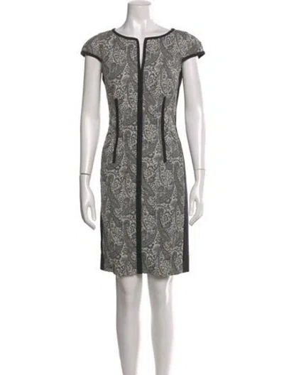 Pre-owned Etcetera Printed Mini Dress In Black