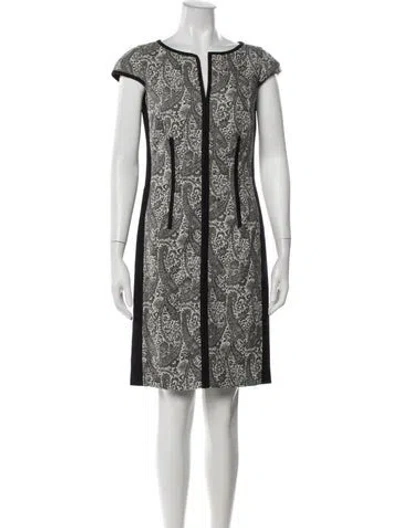 Pre-owned Etcetera Printed Mini Dress In Black