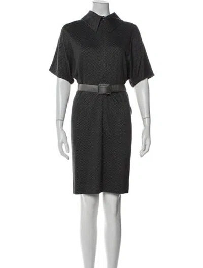 Pre-owned Etcetera Printed Mini Dress In Gray