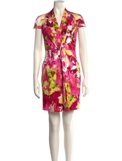 Pre-owned Etcetera Printed Mini Dress In Pink