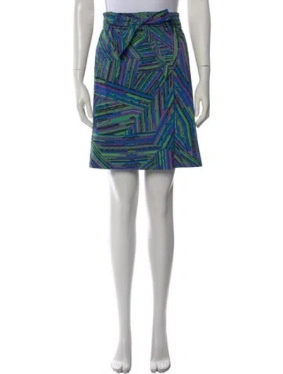 Pre-owned Etcetera Printed Mini Skirt In Blue