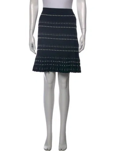 Pre-owned Etcetera Printed Mini Skirt In Blue