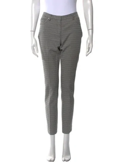 Pre-owned Etcetera Printed Straight Leg Pants In Gray