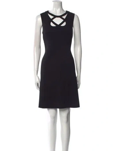 Pre-owned Etcetera Scoop Neck Knee-length Dress In Black