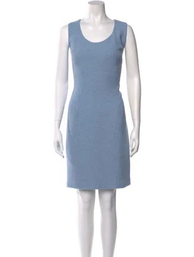 Pre-owned Etcetera Scoop Neck Knee-length Dress In Blue