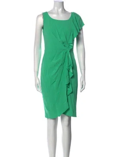 Pre-owned Etcetera Scoop Neck Knee-length Dress In Green