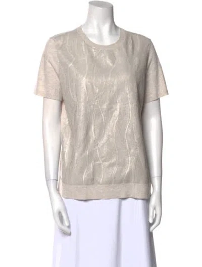 Pre-owned Etcetera Scoop Neck Short Sleeve T-shirt In Neutral