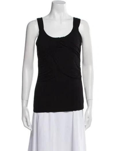Pre-owned Etcetera Scoop Neck Sleeveless Top In Black