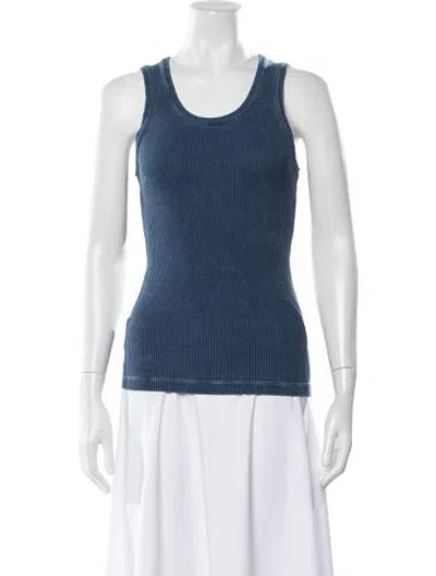 Pre-owned Etcetera Scoop Neck Sleeveless Top In Blue
