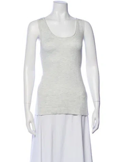 Pre-owned Etcetera Scoop Neck Sleeveless Top In Gray