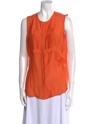 Pre-owned Etcetera Scoop Neck Sleeveless Top In Orange