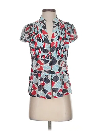 Pre-owned Etcetera Short Sleeve Blouse In Blue