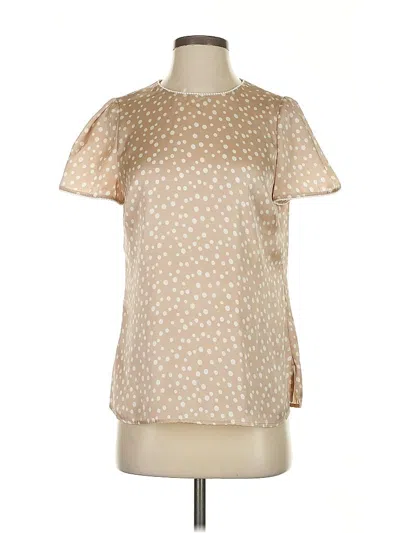 Pre-owned Etcetera Short Sleeve Blouse In Brown