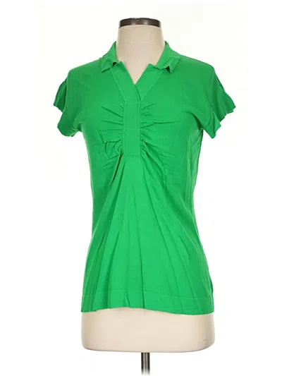 Pre-owned Etcetera Short Sleeve Blouse In Green