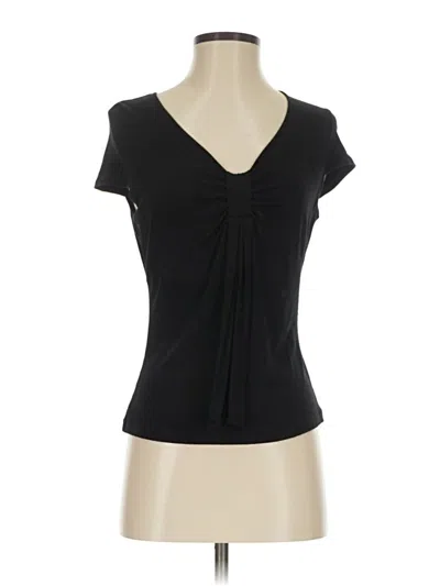 Pre-owned Etcetera Short Sleeve Top Black Sweetheart Neckline Tops
