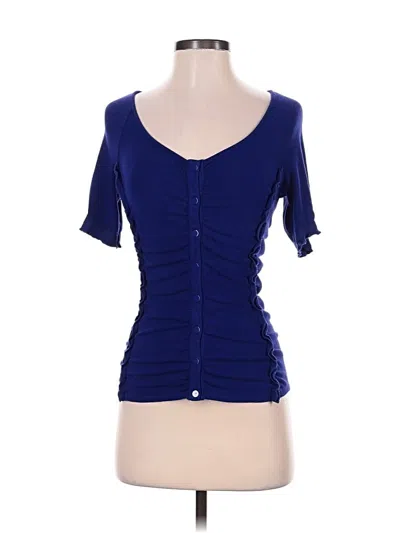 Pre-owned Etcetera Short Sleeve Top Blue Sweetheart Neckline Tops
