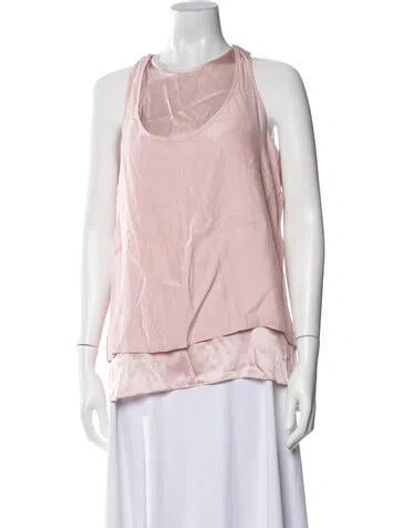 Pre-owned Etcetera Silk Halterneck Blouse In Pink