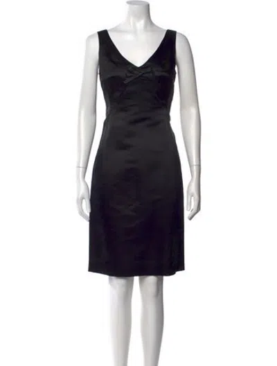 Pre-owned Etcetera Silk Knee-length Dress W/ Tags In Black