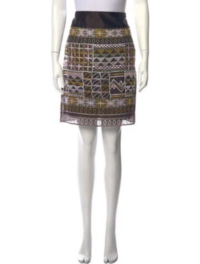 Pre-owned Etcetera Silk Mini Skirt In Multicolor